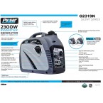 Pulsar G2319N 2,300W Portable Gas-Powered Inverter Generator with USB Outlet & Parallel Capability, CARB Compliant, Gray