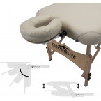 STRONGLITE Portable Massage Table Package Shasta - All-In-One Treatment Table w/ Adjustable Face Cradle, Pillow & Carrying Case