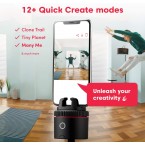 Pivo Pod Red - Auto Tracking Smartphone Interactive Content Creation Pod – 360° Hands-Free Photos or Videos – Easy Special Effects for iPhone or Android – Face, Body & Action Tracking