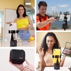 Pivo Starter Pack Red - Content Creation Kit - Auto Tracking Smartphone Pod - Vlogging Livestream Videos 360° Handsfree - Interactive Motion Face Body Tracking Mount for Smartphone Camera