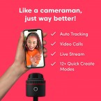 Pivo Starter Pack Red - Content Creation Kit - Auto Tracking Smartphone Pod - Vlogging Livestream Videos 360° Handsfree - Interactive Motion Face Body Tracking Mount for Smartphone Camera