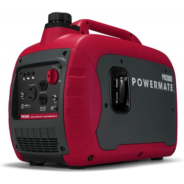 Powermate PM3000i P0080601 Gas Inverter Generator 3000 Watt 50 ST, Powered by Generac