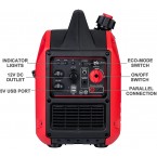 Powered Portable Inverter Generator,2500W Super Quiet Generator,Fuel Shut Off,Gas Generator for Outdoors Camping Travel Hunting Emergency,CARB Compliant Red/Black, PS5020-H