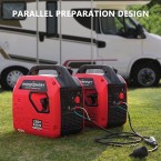 Powered Portable Inverter Generator,2500W Super Quiet Generator,Fuel Shut Off,Gas Generator for Outdoors Camping Travel Hunting Emergency,CARB Compliant Red/Black, PS5020-H