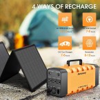 Aeiusny Portable Solar Generator 500W 288WH UPS Power Station Emergency Battery Backup Power Supply Charged by Solar/AC Outlet/Car for CPAP Laptop Home Camping