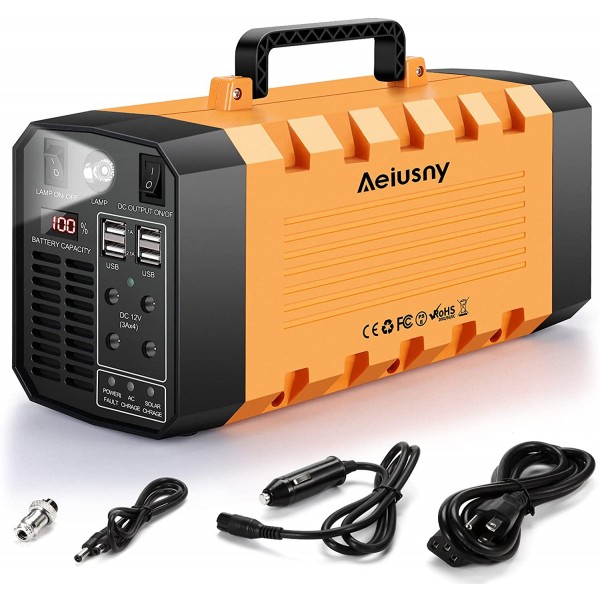 Aeiusny Portable Solar Generator 500w 288wh Ups ..