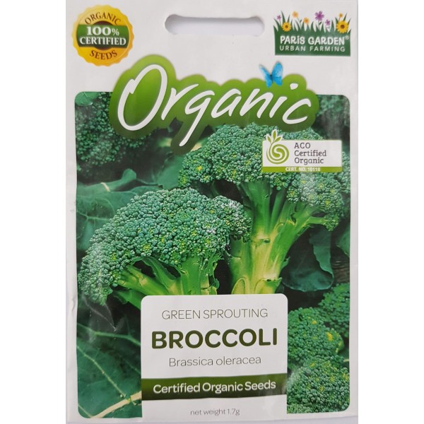 Organic Broccoli Seeds By Paris Garden 1.7g