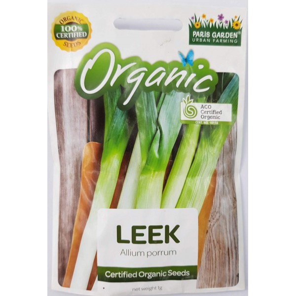 Organic Leek Seeds By Paris Garden 1.0g