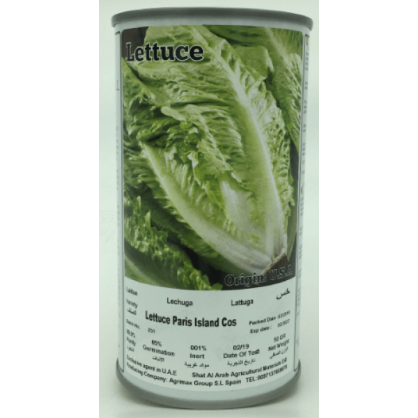 Lettuce Parris Island Cos Seeds Tin