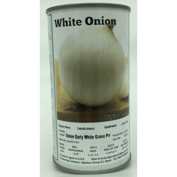 Onion Early White Grano Prr Seeds Tin