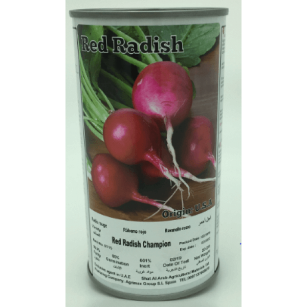 Red Radish Champion Seeds Tin