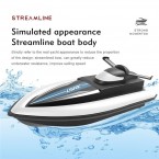 LSRC Children Remote Control Boat Dual Motors Simulated RC Speedboat Model - Black