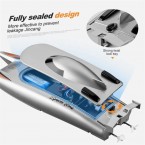 805 Remote Control Racing Boat 2.4G 30Km/h High Speed Dual Motor RC Boat for Kids Adults, with 1 Battery - Grey