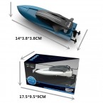 888 Mini RC Boat Electric Boat Speedboat Model Toy for Kids - Blue