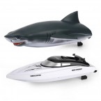 RH705 2 in 1 Stunt RC Boat Toy 2.4GHz Remote Control Water Shark Speed Boat Double Motor Powered