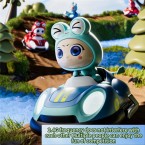 4DRC Y7 Remote Control Bumper Car with Light and Music Pop-Up Doll Children Battle Toy, 1 Battery