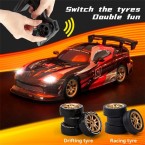 JJRC Q116 1 / 16 16 Km / h Dodge Drifting Car 2.4GHz 4WD RC Racing Car with Front / Rear Lights - Black