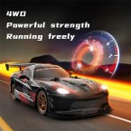 JJRC Q116 1 / 16 16 Km / h Dodge Drifting Car 2.4GHz 4WD RC Racing Car with Front / Rear Lights - Black