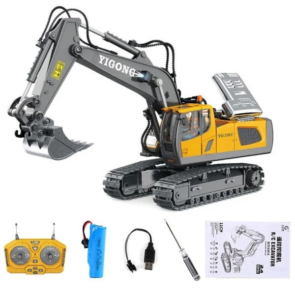 Bc1043 11-channel 2.4g Rc Excavator 1 / 20 Scale..