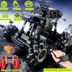 616E Four-Wheel Drive 2.4G RC Car Alloy Omnidirectional Climbing Car 4CH Electric Off-Road Vehicle Toy with Dual Control Modes - Black