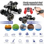 616E Four-Wheel Drive 2.4G RC Car Alloy Omnidirectional Climbing Car 4CH Electric Off-Road Vehicle Toy with Dual Control Modes - Black