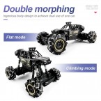 616E Four-Wheel Drive 2.4G RC Car Alloy Omnidirectional Climbing Car 4CH Electric Off-Road Vehicle Toy with Dual Control Modes - Black