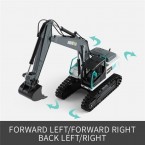 HUINA 1:24 Scale 9 Channels Remote Control Kids Simulation RC Excavator Toy Hobby Grade Construction Vehicle Children Gift