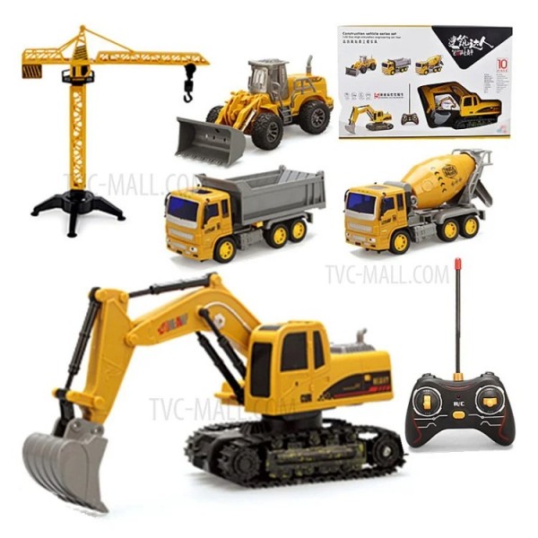 666-31 5-pieces Construction Truck Toys With Cra..