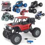 6086 1 / 18 20km / h RC Alloy Car 4-Channel Off-Road Vehicle Kids Remote Control Racing Car Toy with Light - Red