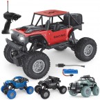 6086 1 / 18 20km / h RC Alloy Car 4-Channel Off-Road Vehicle Kids Remote Control Racing Car Toy with Light - Red