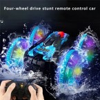 YL-92 2.4G Remote Stunt Rotating RC Car Xmas Toy Car Gift with Light for Kids - Blue