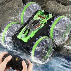 YL-92 2.4G Remote Stunt Rotating RC Car Xmas Toy Car Gift with Light for Kids - Blue