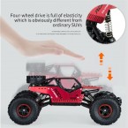 YT6608 2.4GHz RC Climbing Car 2 in 1 Off-road Vehicle 4WD Remote Control Tracked Tank Car High-Speed Car - Red