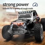 JJRC Q117-C 1:16 RC Off-Road Jeep Vehicle Four Wheel Brushless Motor High Speed Kids 2.4G Remote Control Car Toy - Black / Red