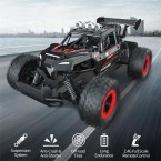 JJRC Q102 2.4G Full Scale Remote Control Racing Truck High-Speed Two-Wheel Drive Off-Road Vehicle Crash Resistance RC Car Toy - Black / Blue