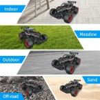 JJRC Q102 2.4G Full Scale Remote Control Racing Truck High-Speed Two-Wheel Drive Off-Road Vehicle Crash Resistance RC Car Toy - Black / Blue