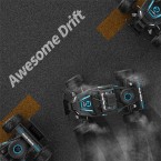 JJRC Q102 2.4G Full Scale Remote Control Racing Truck High-Speed Two-Wheel Drive Off-Road Vehicle Crash Resistance RC Car Toy - Black / Blue