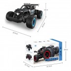 JJRC Q102 2.4G Full Scale Remote Control Racing Truck High-Speed Two-Wheel Drive Off-Road Vehicle Crash Resistance RC Car Toy - Black / Blue