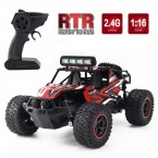 2.4GHz 1/16 RC Car Off-Road Racing Car Remote Control 18km/h Truck RTR with LED Light - Red