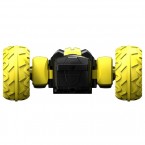 G03080R Children Deformable Electric RC Car Four-wheel Drive Stunt Car Double-sided Vehicle Toy - Yellow