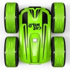 G03081R 2.4G Electric Double-sided RC Racing Car Four-wheel Drive Amphibious Stunt Car Toy for Kids - Green