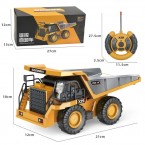 BC258-13 1/24 RC Dump Truck 6-Channel Remote Control Truck Construction Vehicle Toys for Kids Boys and Girls