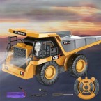 BC258-13 1/24 RC Dump Truck 6-Channel Remote Control Truck Construction Vehicle Toys for Kids Boys and Girls