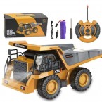 BC258-13 1/24 RC Dump Truck 6-Channel Remote Control Truck Construction Vehicle Toys for Kids Boys and Girls