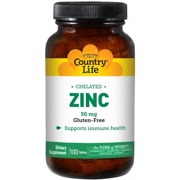 Country Life Zinc 50 Mg (amino Acid Chelate), Ta..