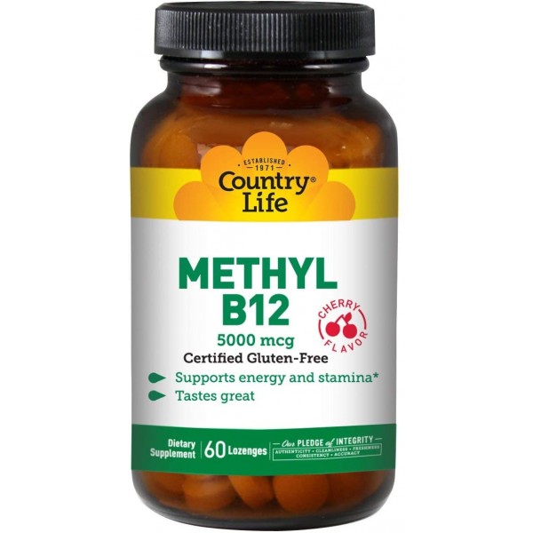 Country Life Methyl B-12 Capsules, 5000 Mcg, 60 ..