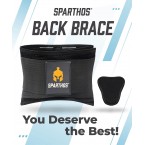 Back Brace by Sparthos - Immediate Relief from Back Pain, Herniated Disc, Sciatica, Scoliosis and more! - Breathable Mesh Design with Lumbar Pad - Adjustable Support Straps- Lower Back Belt -Size Med