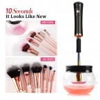 Premium Makeup Brush Cleaner Dryer Super-Fast Electric Brush Cleaner Machine Automatic Brush Cleaner Spinner Makeup Brush Tools (Black)