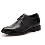 Height increasing 6cm Men Dress shoes Split Leather Oxford shoes Brown Black Wedding Business Shoes Men 889