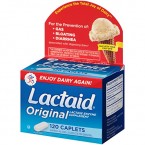 Lactaid Original Strength Lactase Enzyme Caplets, 120 Count